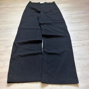28x30 Black Baggy Wide Leg Dress Pants Y2K Grunge Vintage 2000s
